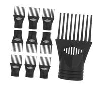 CALLARON 10 Pièces peigne sèche-cheveux buse de sèche-cheveux brosse sèche-cheveux coiffeur chauffé outil de coiffure accessoire peigne pour sèche-cheveux Plastique Black