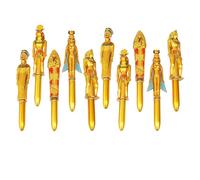 CALLARON 10 Pièces Stylo à Bille Pharaon Égypte en Plastique | Design Égyptien Élégant, pour Journaux et Carnets, Idée Présent Anniversaire, Usage Maison, Coloris Or Style Aléatoire
