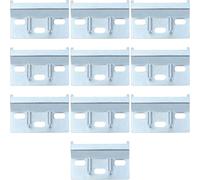 CALLARON 10 Pièces Support D'étagère Suspendu pour Armoire, Support D'étagère Murale en Fer Galvanisé Argenté, 60mm, Montage Mural, pour Armoires en Bois Cuisine et Chambre
