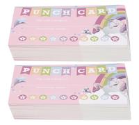 CALLARON 100 Cartes de Récompense Perforées pour Enseignants et Élèves 5x9 Cm en Papier Couché Coloré, Cartes à Collectionner pour Motivation Scolaire et Usage Pédagogique en Classe