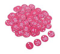 CALLARON 100 Pièces Étiquettes Numérotées Plastique Rondes pour Organisation Identification et Réutilisables pour Bagages Casier Bureau et Magasin