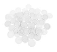 CALLARON 100 Pièces Palette de Gels pour Extensions de Cils Disposables Forme de Fleur Supports Colle Sans Base PVC Blanc pour Outils de Greffe de Cils Palette Adhésive Ergonomique et