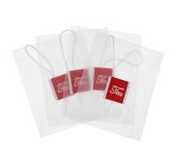 CALLARON 100 Sachets de Thé Filtrants Jetables en Nylon Blanc Cordelette, Résistants la Chaleur, pour Thé en Vrac et Café, Adaptés pour Paquet de Sport ou Mallette