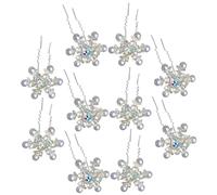 CALLARON 10Pièces Épingles à U Forme Perles Et Accessoires De Mariage Et Demoiselles Honneur