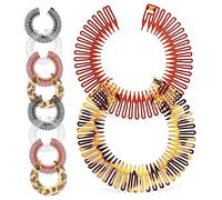 CALLARON 10pièces Peigne Circulaire Flexible Bandeau Élastique Anti-glisse Pour Cheveux Femmes Filles Accessoire Pratique Maintien Coiffure Couleurs Aléatoires