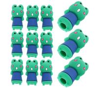 CALLARON 12 Capuchons de Crayons Verts Adorables Protège-crayons en Colle Flexible, Prolongateurs de Crayon Résistants aux Chutes pour Garçon et Filles, pour Usage Scolaire