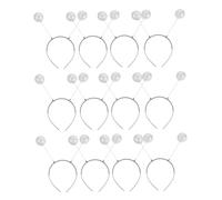 CALLARON 12 Pièces Bandeau cerceaux de cheveux scintillants coiffe extraterrestre boppers de tête de paillettes accessoires de cheveux cosplay Mousse