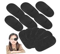 CALLARON 12 Pièces bandeau lunettes à un seul œil plaques oculaires Pachs pour les yeux pour les adultes noir enfants masque yeux patchs à oeil unique patch à l'œil gauche tissu non tissé
