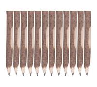 CALLARON 12 Pièces Crayons en Bois à L’aspect pour Dessin et Bureau | Texture D’écorce Visible, Style Rustique Rétro, Usage École et Cartes de Table, Décor Forêt