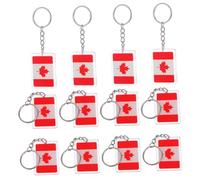 CALLARON 12 Pièces Porte Clés Drapeau Canada avec Érable Pendentifs Nationaux pour Sac à Dos et Sac à Main Souvenirs Patriotiques et de Voyage