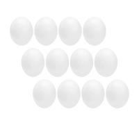 CALLARON 12 Pièces Œufs Factices Réalistes en Plastique Résistant à l'usure pour Pigeons et Inséparables, Accessoires Sûrs pour Simulation D'éclosion et Reproduction en Cage