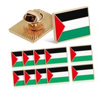 CALLARON 12pièces Broche Drapeau Palestine Carrée Épinglette Décorative Élégante Pour Vestes Chemises Et Accessoires Fermeture Sécurisée Pour Foulards Et Cravates Cadeau Symbolique