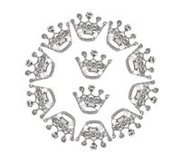 CALLARON 15 Pièces Lot De Petites Broches Couronnes Décorées Pour Diadème Mariage Anniversaire Banquet Et Fête