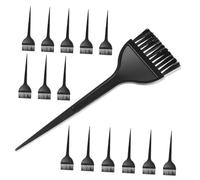 CALLARON 15 Pièces Peignes Applicateurs Coloration Cheveux Brosses Teinture Anti-goutte Ergonomiques Noir pour Salon DIY Balayage et Décoloration