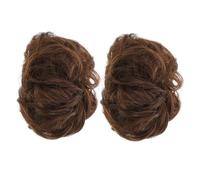 CALLARON 2 Bandeau Extension Surmatelas Désordonné Bouclé Ouah Chignons Postiche Chignon Postiches Pour Femmes Fil Haute Température Light Brown