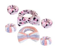 CALLARON 2 Ensembles Bandeaux et Poignets Absorbants pour Soin Visage Design Créatif pour Maquillage Spa Nettoyage Visage