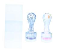 CALLARON 2 Ensembles Outil de timbre d'ongle outil de manucure d'estampage kit de à ongles nail clou UV tampon d'art de manucure estampage des ongles joint d'ongle Gel de silice