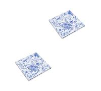 CALLARON 2 Ensembles Serviette Bleue Et Blanche Serviettes Serviette Chapkins Mignes Papier Blue 100 Pièces * 2