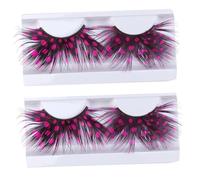 CALLARON 2 Faux Cils Colorés Plumes pour Costume de Danse et Attrayant