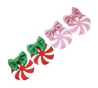 CALLARON 2 Paires Paillette de cheveux à paillettes Arcs Fille ruban enfants mignon casque clips pinces à cheveux à petit nœud et sequins pinces à cheveux bonbons Accueil