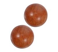 CALLARON 2 Pièces Ballon De Santé Handball Pilates Des Balles Boules De Palissandre Rouge Rétro Boules De Palissandre Rouge Sphère En Bois Présente Brown