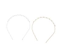 CALLARON 2 Pièces Bandeau Perles Accessoire de Mode Élégant pour Événements et Photographie