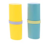CALLARON 2 Pièces Boîte de Rangement pour Dents Dentifrice Étui de Voyage Portable Organisateur Étanche pour École Déplacements