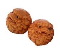 CALLARON 2 Pièces Boule de Massage Sculpté Balle de Rééducation Main et Doigts pour Personnes Âgées Outil de Massage Cyprès de Masseur de pour Renforcement et Relaxation