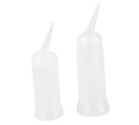 CALLARON 2 Pièces Bouteilles Applicatrices Cheveux Taille l Et Petite Distributeur Shampoing Professionnel Translucide Flacons Précis Pour Coloration Et Soins Du Chevelu