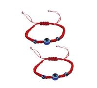 CALLARON 2 Pièces Bracelet Tressé Rouge Fil Élastique Accessoire Pratique pour Femmes pour Célébrations et Usage