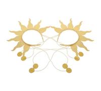 CALLARON 2 Pièces Couronne de Déesse Grecque Dorée en Plastique Éclats Soleil, Serrage-tête Élégant à Fixation Sécurisée pour Accessoires de Mariage et Fêtes à Thème