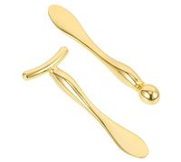 CALLARON 2 Pièces Ensemble de bâtons de crème pour les yeux cannage rouleau de massage masseurs oculaires masseur des yeux Alliage galvanisé Golden