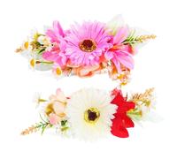 CALLARON 2 Pièces épingle à cheveux rose Barrette cheveux de fleurs des roses fantaisie côté peignes pour retenir les cheveux peigne à cheveux de mariée peigne en métal