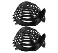 CALLARON 2 Pièces Maker de coiffure de beignet pince cheveux accessoires cheveux fabricant de petits pains Black
