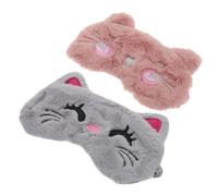 CALLARON 2 Pièces Masque Oculaire D'animaux De Dessin Animé Correctifs Aveugle Sombre Oeil De Dessin Animé Faire La Fête Œil Masque Anti-migraineux Dormir Adulte Oeil Endormi Enfant Peluche