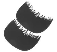 CALLARON 2 Pièces Peigne à fibre dense style pour démêlant lignes de cheveux outil d'alignement brosse à cheveux lisse flacon applicateur peigne racine brosse de balayage Plastique Black