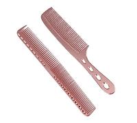 CALLARON 2 Pièces Peigne en acier inoxydable style démêlant peignes couper le peigne de coiffure rose peigne à cheveux peigne de massage peigne homme peigne à fourche