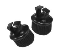CALLARON 2 Pièces Pinceau à huile rétro style cuir chevelu brosse d'accessoires de barbier brosse de barbier brosse plumeau barbier brosse à cheveux nylon Black