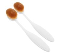 CALLARON 2 Pièces Pinceaux Fond De Teint Plat Doux Et Denses Pinceaux Maquillage Fond De Teint Liquide Et Poudre Application Uniforme Sans Absorption Excessive Pour Naturel