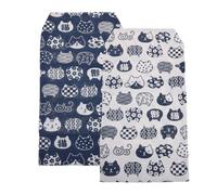 CALLARON 2 Pièces Protège-couverture de Journal Étui de Protection pour Livres en Tissu Fait Main 21,5x15cm Lavable, pour Cahiers et Livres, Déplacements et Voyages