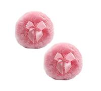 CALLARON 2 Pièces Puff de Nœud Lot de Éponges Ronde pour Finitions Accessoire Beauté Doux et Pratique