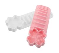 CALLARON 2 Pièces Silicone Makeup Brush Holder With Suction Cup Wall-mounted Drying Rack Organizer For Efficient Makeup Tool Storage And Natural Air Drying Space-saving Design For Bathroom