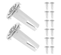 CALLARON 20 Pièces Douille en Fer Argentée pour Roulettes de Meubles, Insert de Douille 8mm, Support Robuste Réduisant L'usure, pour Meubles Fréquemment Déplacés en Entrepôts