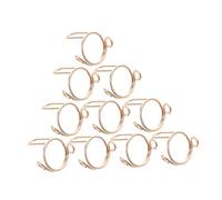 CALLARON 20 Pièces Portant des anneaux en métal d'armure Des bagues à ongles faciles à porter anneaux de pouce bibelots à ongles Doré