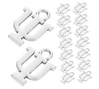 CALLARON 20 Pièces Psi Symbol Charms Pendentifs Lettres pour Bijoux Diy Accessoires pour Colliers Bracelets et Porte Clés Forme Psychologie Durable
