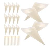 CALLARON 200 Pièces Cônes en bois pour charcuterie et cornets à glace, pics à fruits, pour réception et parties, ensemble 1 set, usage multi-usage, lot de 200