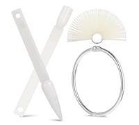 CALLARON 200pièces Palette Entraînement Pour Ongles Bâtonnets De Couleur Pour Capsules Présentoir Éventail Avec Anneaux Métalliques Pour Débutants Et Salons