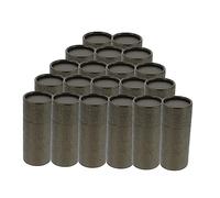 CALLARON 20pièces Boîte à Thé Cylindrique Lot de Coffret Cadeau pour Emballage De Bouteille Huile Essentielle Contenant De Rangement Noir Et Doré