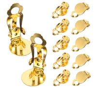 CALLARON 20pièces Convertisseurs Boucles Oreilles Plat Lot De Clips Confortables Pour Oreilles Non Percées Et Fabrication Bijoux