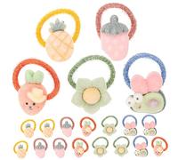 CALLARON 20pièces Élastiques à Cheveux Marguerite Dessin Animé Pour Petites Filles Bandeau Élastique Coiffure Queue De Cheval Corde à Cheveux Pour Filles